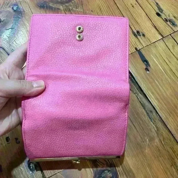 Buxton Pink and Brown double wallet with gold detail - Picture 9 of 13